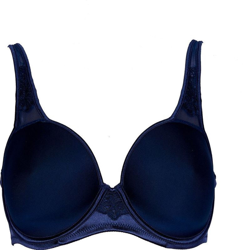 Balconette - Dark Blue - Polyester - Comfort Fit - Met Versteviging