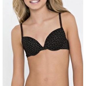 Boobs & Bloomers - tienerbh - zwart met bollen - 70-85C