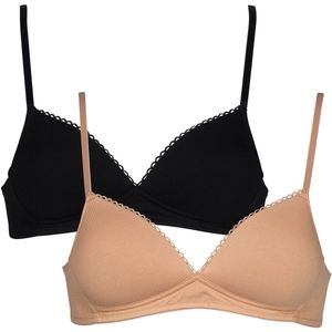 MyBasic - Comfy Bralettes - 2-Pack - Basic Kleuren - 100% Organisch Katoen