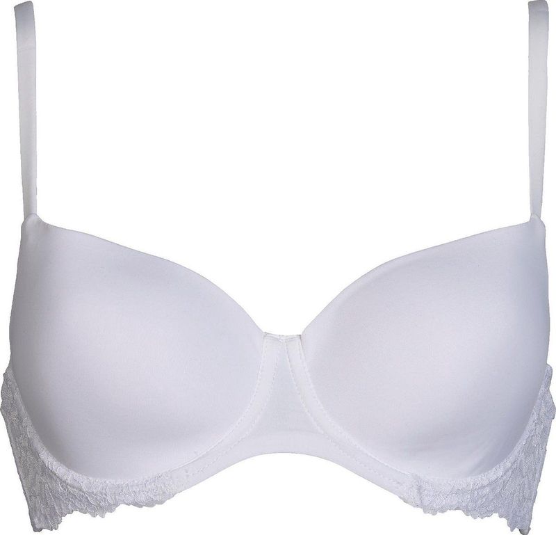 Model - T-Shirt BH - Wit - Gevoerd - Full-Cup - 85% Nylon, 15% Elastaan