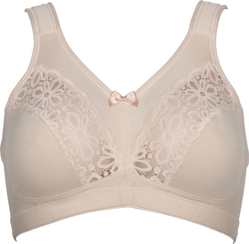 Katoenen Bralette - Zwart - Kant Detail - Verstelbare Schouderbandjes