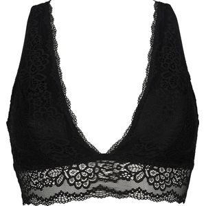 Florine - Bralette - Zwart - Katoen - Kant