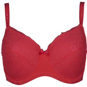 After Eden Soutien-gorge à couverture complète en tissu recyclé et dentelle - Rouge - Taille 80E, rouge, 80-84 / 95E