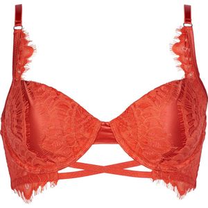 After Eden Tinker Padded wire bra with lace and strap Dames Beha - Brique - Maat 70B