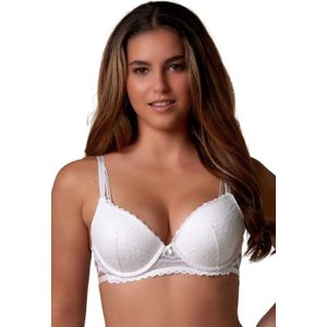 Meghan - Push-Up beha met kant en strap details