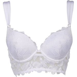 Longline BH - Wit - Gerecycled Kant - Verstelbare Schouderbandjes