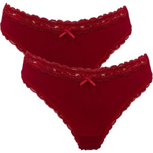 After Eden - My Basic - Dames String - Rood - Multipack 2 stuks