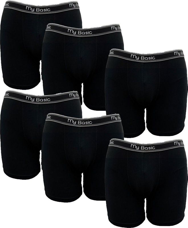 After Eden - My Basic - Boxershorts - Zwart/Navy Blue - Organisch Katoen - Multipack 6 stuks