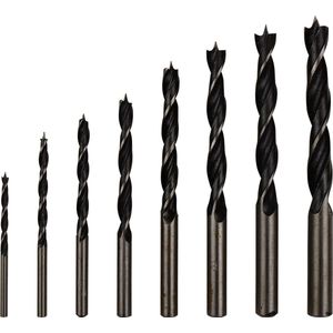 Houtboor Houtboren spiraalboor set 8 delig maat 3 4 5 6 7 8 9 10 mm hout boor
