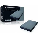 Conceptronic - Mini Harddisk Box - USB 3.0 - Zwart - Lichtgewicht