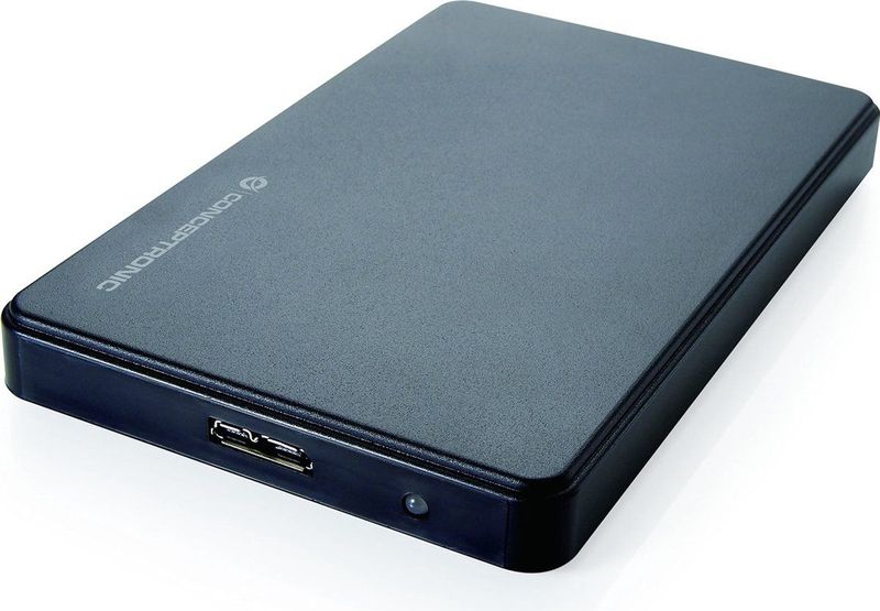 Conceptronic - Mini Harddisk Box - USB 3.0 - Zwart - Lichtgewicht