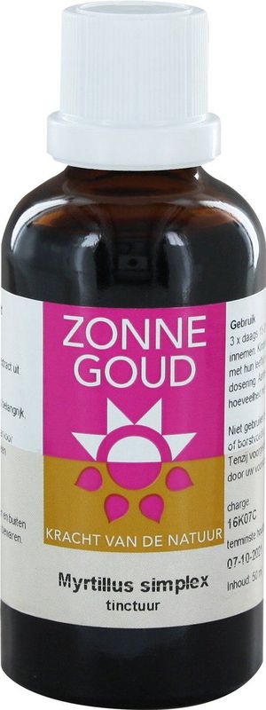 Zonnegoud - Myrtillus simplex - Kruidenpreparaat - Blauwe Bosbes - 50ml