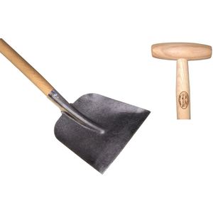 Schop/bats recht beton deWit met steel 110cm