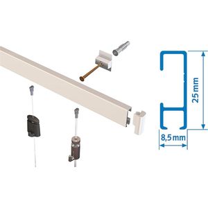 Clickrail - Muurprof - Wit - Primer - 20Kg - 3 meter