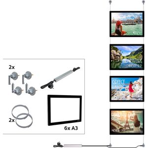 Artiteq Schilderij Ophangsysteem 6x A3 All-in-one Display It Led Fixed