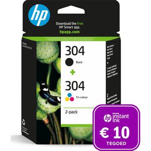 HP 304 - Inktcartridge kleur en zwart + Instant Ink tegoed