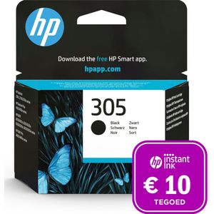 HP - 305 - Inktcartridge - Zwart - Origineel + Instant Ink Tegoed
