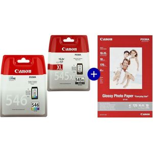Canon PG-545XL & CL-546 - Inktcartridge - Incl. Canon Fotopapier