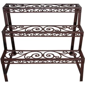 Relaxdays plantenbak set van 2, dennenhout, HBD: 18 x 40 x 14 cm, weerbestendig, voor binnen & buiten, met folie, bruin