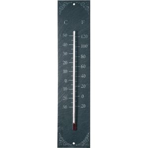 Binnen/Buiten Thermometer van Leisteen 45 cm - Buitenthermometers - Celsius/Fahrenheit