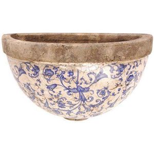 Keramieken Muurhanger - Blauwe Barok Print - 1,2 Liter