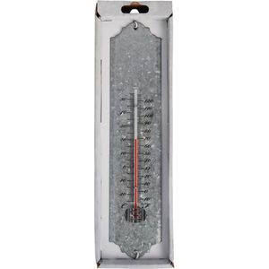 <p>Deze wandthermometer van Esschert Design is een handig en veelzijdig instrument voor zowel binnen als buiten. Met een breed temperatuurbereik van -25 °C tot +55 °C (-14 °F tot +128 °F) in zowel Celsius als Fahrenheit, kunt u altijd de juiste temperatuur meten.</p>
<p>De Esschert Design thermometer is gemaakt van duurzaam schrootzink en heeft een glazen buis gevuld met kerosine-gebaseerde vloeistof om het temperatuurniveau aan te geven. De schaal is gemakkelijk af te lezen, waardoor u snel en nauwkeurig de temperatuur kunt aflezen.</p>
<p>Met bevestigingsgaten aan beide uiteinden is het eenvoudig om de thermometer aan een muur te bevestigen. Zo kunt u de thermometer op een handige en zichtbare plek plaatsen.</p>
<ul>
  <li>Kleur: grijs</li>
  <li>Materiaal: schrootzink, glas en kerosine</li>
  <li>Afmetingen: 6,7 x 1,4 x 30 cm (L x B x H)</li>
  <li>Temperatuur weergavebereik: -25 °C tot +55 °C; -14 °F tot +128 °F</li>
  <li>Makkelijk af te lezen</li>
  <li>Kan makkelijk op een muur worden gemonteerd</li>
  <li>Geschikt voor binnen- en buitengebruik</li>
</ul>
<p>Met deze Esschert Design wandthermometer heeft u altijd de juiste temperatuur bij de hand, zowel binnen als buiten. De thermometer is duurzaam, gemakkelijk af te lezen en eenvoudig te bevestigen aan een muur. Bestel nu en geniet van nauwkeurige temperatuurmetingen!</p>