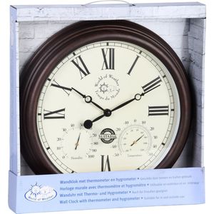 Esschert Design Stationsklok met Thermo-hygrometer 30,5 cm TF009