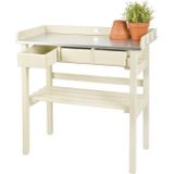 Esschert Design - CF29G - Tuinwerktafel - Grijs - Grenenhout en Zink