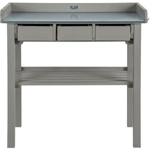 Esschert Design - CF29G - Tuinwerktafel - Grijs - Grenenhout en Zink
