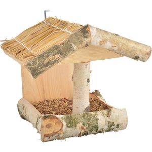 Vogelhuisje/voederhuisje hout 25 cm - Vogelvoederhuisjes