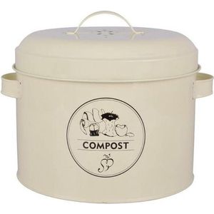 Landelijke Keukenafval compostemmer met geurfilter - Opbergemmer 5.94L