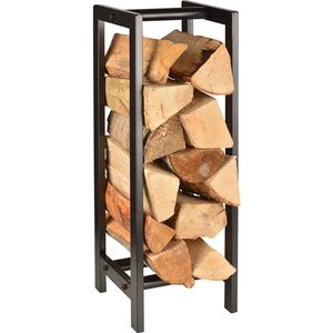 <p>Geef je huis flair met dit trendy houtopslagrek van Esschert Design. Het rek kan ook worden gebruikt als een brandhoutdrager die buiten kan worden gevuld en dankzij de middengreep gemakkelijk naar binnen naar de haard kan worden gedragen.</p>
<p>Opmerking: het brandhout is niet bij de levering inbegrepen.</p>
<ul>
  <li>Kleur: zwart</li>
  <li>Materiaal: koolstofstaal</li>
  <li>Afmetingen: 30 x 23,5 x 59,7 cm (B x D x H)</li>
  <li>2-in-1: opbergrek en drager</li>
  <li>Met middengreep</li>
  <li>Eenvoudig te monteren</li>
</ul>