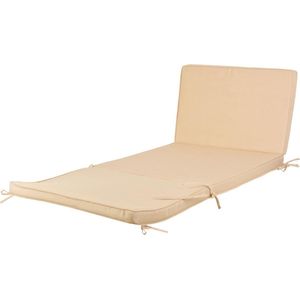 Esschert Design Ligstoelkussen 158 X 60 Cm Polyester Beige