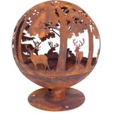 Esschert Design Vuurbal laser cut roest