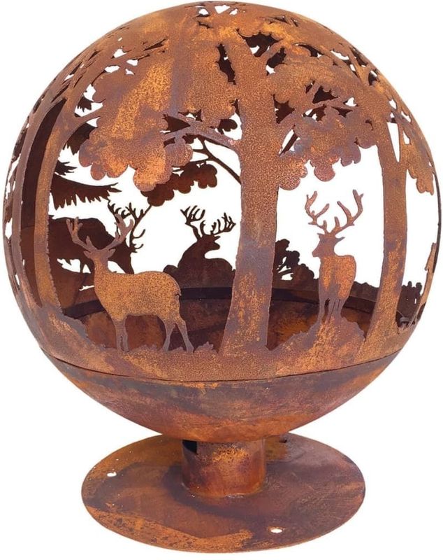 Esschert Design Vuurbal laser cut roest