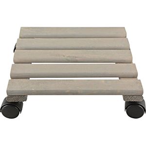 Esschert Design - Planten Trolley - Beige - Hout - Draagvermogen 100 kg