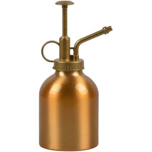 Esschert Design Verkoperde plantensproeier van aluminium, koperen goud-look, 9 x 7,4 x 17,2 cm, met draagring
