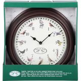 Esschert Design - Best for Birds - Klok - Bruin - PVC, Kunststof - Ieder Uur Een Ander Vogelgeluid