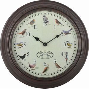Esschert Design - Klok met vogelgeluiden