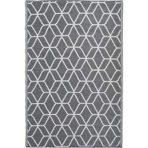 Esschert Design - Buitenkleed - Grijs en Wit - Polypropyleen - 180x121 cm