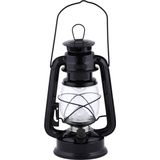 LED lantaarn/windlicht zwart op batterijen 11,5 x 15 x 24 cm - Lantaarns
