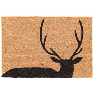 Fußmatte aus Kokosfasern mit Hirsch Motiv