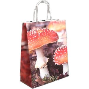 Esschert Design Shopper Herfst 22 X 38 Cm Papier Bruin/rood