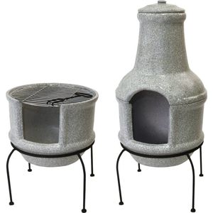 Terraskachel keramiek betonlook S (BBQ)