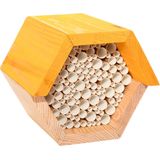 Houten bijenhuis/bijenhotel 15 cm - Hotel/huisje voor insecten - Wespenhuis/wespenhotel