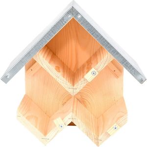 vogelhuisje Pindakaas Triple 24,7 cm hout bruin