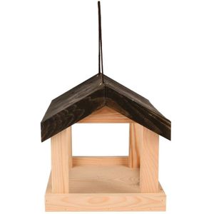 Voederhuis hangend hout 21,5x22x23 cm