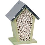 Houten bijenhuis/bijenhotel 22 cm - Hotel/huisje voor insecten - Wespenhuis/wespenhotel