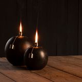 Esschert Design olielamp Fancy Flames zwart D 18,9 H 20,8 cm