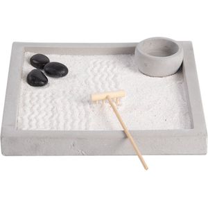 Esschert Design - Japanse Zen Tuin - Grijs - Beton - 20 x 20 cm